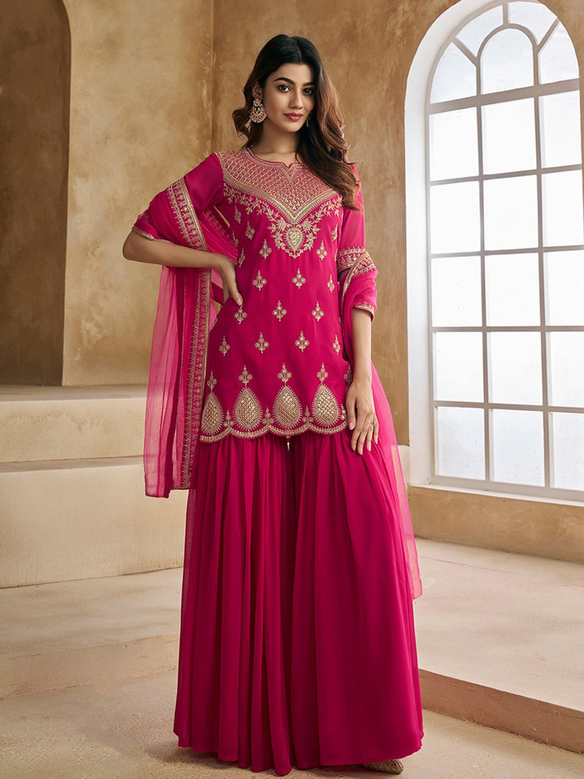 Women’s Kurta sharara Dupatta Set