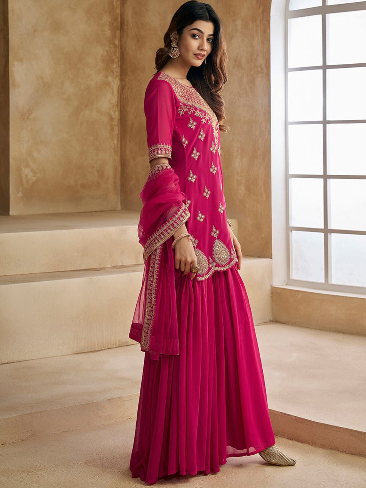 Women’s Kurta sharara Dupatta Set