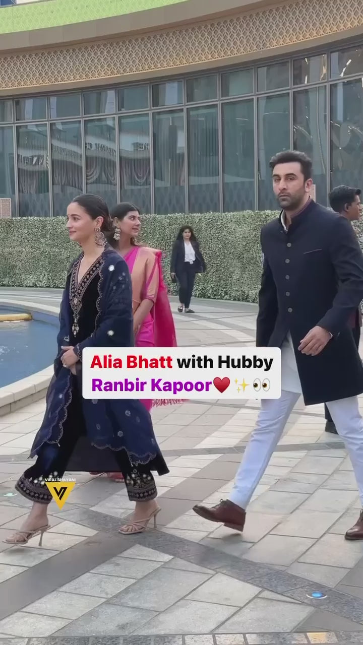 Velvet Suit-Pent-Dupatta Set with Thread & Real Mirror Work – Party / Festive Wear