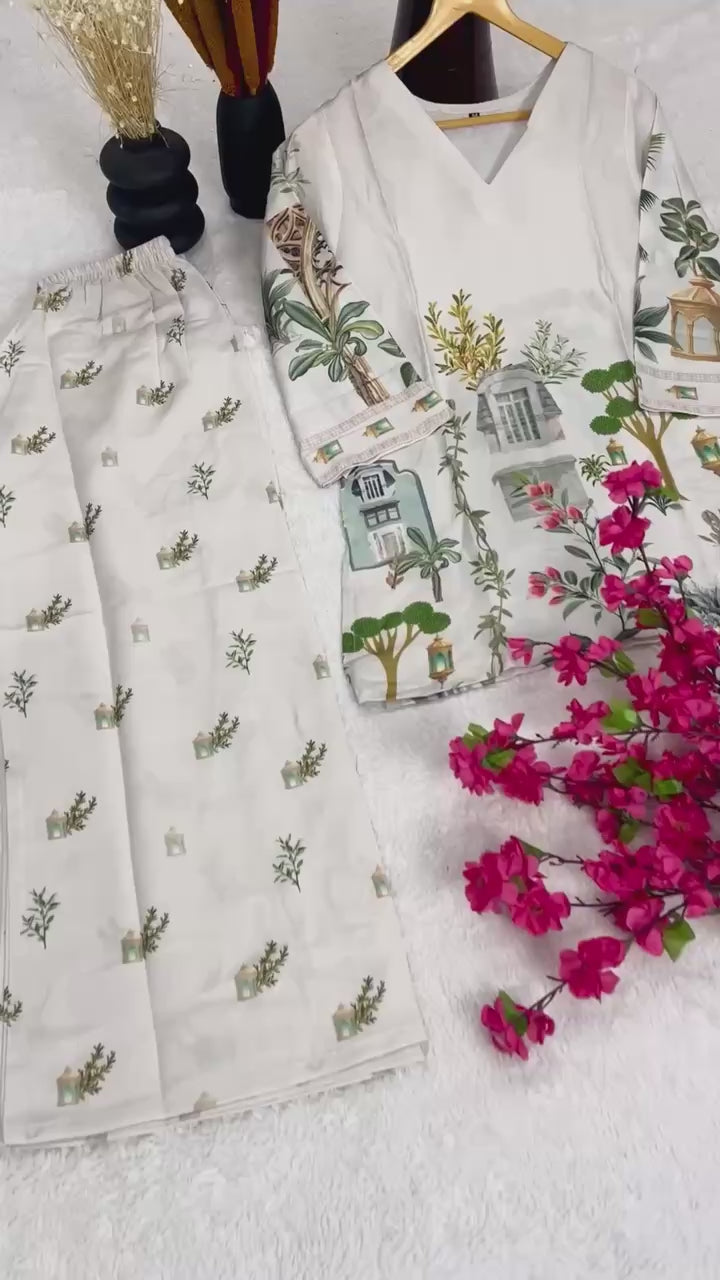 Stylish Co-ord Set – Digital Print Reyon Cotton